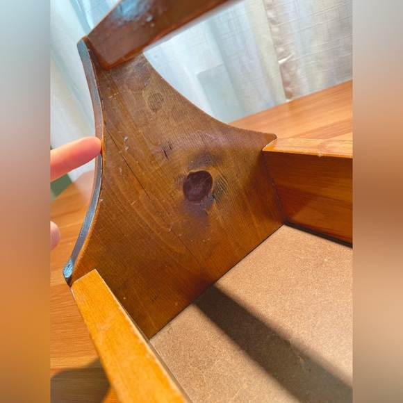 VTG Wood Craft Caddy Tool Box with Handle Decorative Plant Display Hobby Holder - Picture 11 of 16